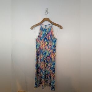 Vintage Allison Taylor Multicolor Rainbow Dress, Sz 4